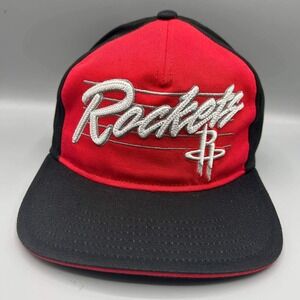Houston Rockets Hat Youth Red Black Embroidered NBA Strap Back Cap Cotton‎ New